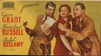 8g788 HIS GIRL FRIDAY Spanish herald '43 Hawks classic starring Cary Grant & Rosalind Russell!