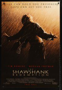 8h621 SHAWSHANK REDEMPTION advance 1sh '94 Tim Robbins, Morgan Freeman, written by Stephen King!