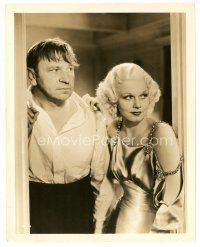 8j167 CHINA SEAS 8x10 still '35 great close up of Jean Harlow & Wallace Beery in doorway!