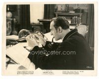 8j284 DRESSED TO KILL 8x10 still '46 cool image of Basil Rathbone as Sherlock Holmes!