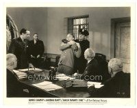 8j287 EACH DAWN I DIE 8x10 still '39 prisoner James Cagney restrained by guard!