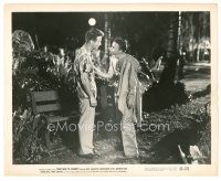 8j357 FROM HERE TO ETERNITY 8x10 still '53 barechested Frank SInatra talks to Montgomery Clift!