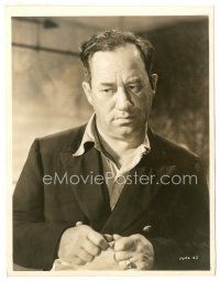 8j478 ISLAND OF LOST SOULS 8x10 key book still '33 close up of worried Captain Stanley Fields!