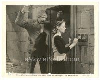 8j610 MAD MONSTER 8x10 still '42 Glenn Strange stands over Anne Nagel activating electric door!
