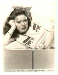 8j623 MARCY MCGUIRE 7.75x9.75 still '43 cool image of the pretty actress leaning on hand!