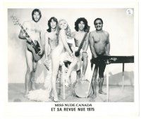 8j662 MISS NUDE CANADA 8.5x10 still '75 and her topless revue, interracial naked rock band!
