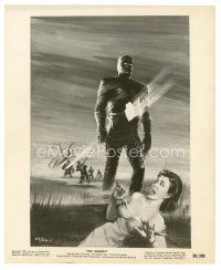 8j676 MUMMY 8x10 still '59 artwork of Christopher Lee as the monster from the one-sheet!