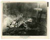 8j749 PLAGUE OF THE ZOMBIES 8x10 still '66 close up of undead monster emerging from grave!