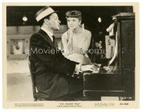 8j905 TENDER TRAP 8x10 still '55 Debbie Reynolds watches Frank Sinatra play piano!