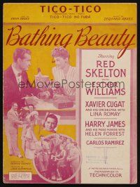 8m295 BATHING BEAUTY sheet music '44 Red Skelton, Esther Williams, Harry James, Cugat, Tico-Tico!