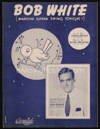 8m297 BOB WHITE sheet music '37 Whatcha Gonna Swing Tonight, by Benny Goodman & His Orchestra!