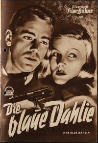 8m233 BLUE DAHLIA German program '51 many different images of Alan Ladd & sexy Veronica Lake!