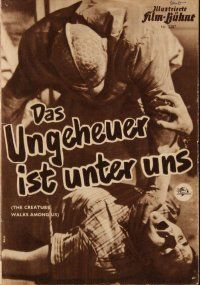 8m240 CREATURE WALKS AMONG US German program '56 many different images of monster attacking!