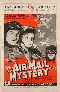 8m345 AIRMAIL MYSTERY pressbook '32 James Flavin, Lucile Browne, cool airplane images, serial
