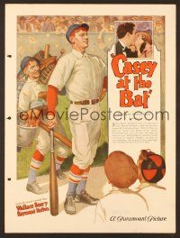 8p009 CASEY AT THE BAT/VARIETY campaign book page '20s great art for two classic movies!