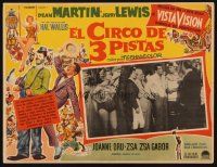 8p702 3 RING CIRCUS Mexican LC '54 artwork of Dean Martin & clown Jerry Lewis, Zsa Zsa Gabor!