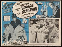 8p708 ABBOTT & COSTELLO MEET DR. JEKYLL & MR. HYDE Mexican LC '53 Bud & Lou, scary Boris Karloff!