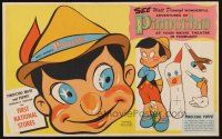 8p068 PINOCCHIO paper mask & puppet R54 really cool uncut sheet with kid's cut-out toys!