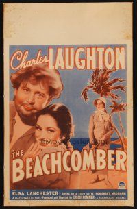 8p421 BEACHCOMBER WC '38 Charles Laughton, Elsa Lanchester, W. Somerset Maugham