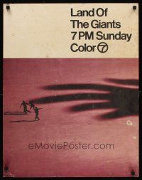 8r025 LAND OF THE GIANTS TV special 21x27 '68 great FX image of people running from shadow!