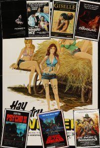 8s007 LOT OF 16 FOLDED ONE-SHEETS '70 - '86 Hay Country Swingers, Revenge of the Dead & more!