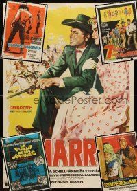 8s019 LOT OF 5 FOLDED SPANISH POSTERS '60 - '64 cool different western artwork!