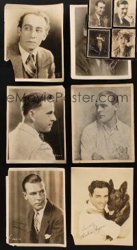 8s043 LOT OF 10 8X10 FAN PHOTOS WITH FACSIMILE SIGNATURES '20s male & female stars!