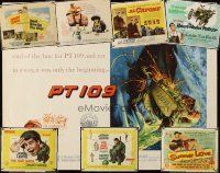 8s058 LOT OF 8 UNFOLDED & FORMERLY FOLDED HALF-SHEETS '58 - '74 PT109, Jerry Lewis & more!