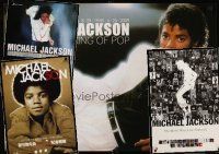 8s062 LOT OF 4 UNFOLDED CHINESE MICHAEL JACKSON MUSIC POSTERS '80s-90s great images of the legend!