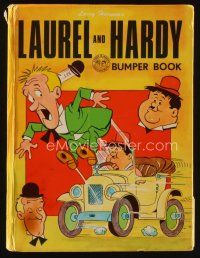 8s224 LAUREL & HARDY BUMPER BOOK English hardcover book '70 contains great full-color comic strips!