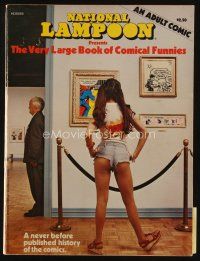 8s284 VERY LARGE BOOK OF COMICAL FUNNIES softcover book '75 National Lampoon's adult comic!