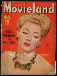 8s176 MOVIELAND magazine March 1943 portrait of sexy Lana Turner by Tom Kelley, Casablanca!