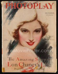 8s126 PHOTOPLAY magazine December 1927 Joan Crawford by Charles Sheldon, Lon Chaney's life story!
