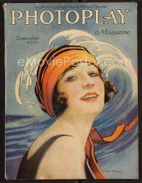 8s112 PHOTOPLAY magazine September 1919 art of Mary Thurman in bathing suit by C. Allan Gilbert!