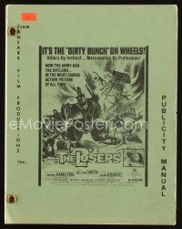 8s385 LOSERS publicity manual '70 The Dirty Bunch on wheels, the Army handed them a license to kill