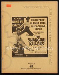 8s417 SHANGHAI KILLERS pressbook '73 kung fu martial arts action, they'll smash you to bits!