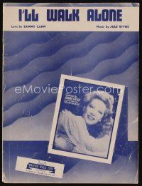 8s455 FOLLOW THE BOYS sheet music '44 featured by Dinah Shore, I'll Walk Alone
