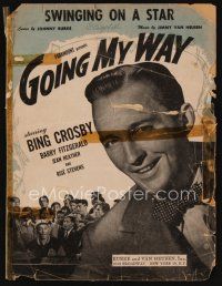 8s459 GOING MY WAY sheet music '44 Leo McCarey, Bing Crosby, Swinging on a Star!