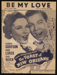 8s501 TOAST OF NEW ORLEANS sheet music '50 Mario Lanza, Kathryn Grayson, Be My Love!