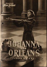 8s306 JOAN OF ARC German program '50 wonderful different images of Ingrid Bergman in full armor!