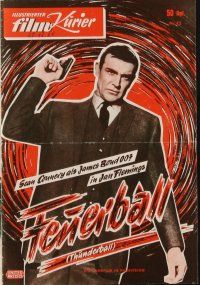 8s334 THUNDERBALL German program '65 completely different images of Sean Connery as James Bond!