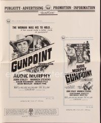 8s374 GUNPOINT pressbook '66 Audie Murphy in the story of a town with a gun in its back!