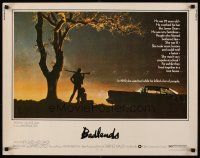 8t033 BADLANDS 1/2sh '74 Terrence Malick's cult classic, Martin Sheen & Sissy Spacek!