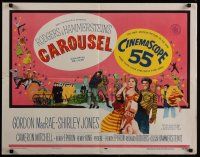 8t078 CAROUSEL 1/2sh '56 Shirley Jones, Gordon MacRae, Rodgers & Hammerstein musical!