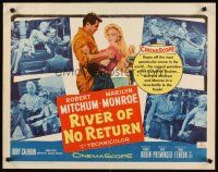 8t341 RIVER OF NO RETURN 1/2sh R61 great images of Robert Mitchum & sexy Marilyn Monroe!