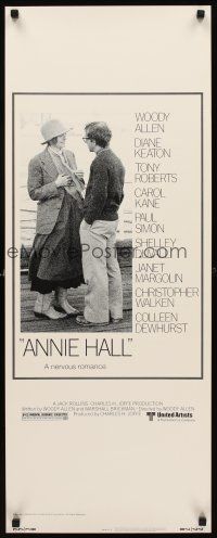 8w005 ANNIE HALL insert '77 full-length Woody Allen & Diane Keaton, a nervous romance!