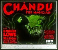 8x053 CHANDU THE MAGICIAN glass slide '32 great image of Bela Lugosi & Edmund Lowe!