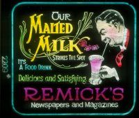 8x012 SET OF 3 REMICK'S NEWSPAPERS & MAGAZINES GLASS SLIDES advertising '20s great images!