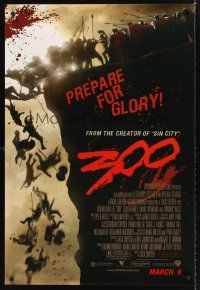 8z029 300 advance DS 1sh '07 Zack Snyder directed, Gerard Butler, prepare for glory!
