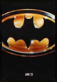 8z084 BATMAN teaser 1sh '89 Michael Keaton, Jack Nicholson, directed by Tim Burton!